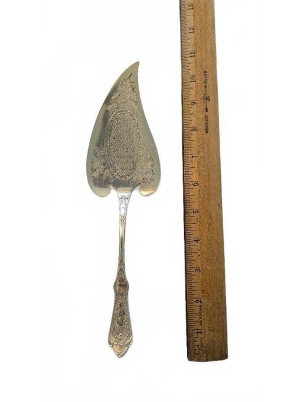 Antique Reed & Barton Silverplate Engraved Cake Server